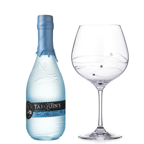 Tarquins Gin 70cl And Single Gin and Tonic Spiral Copa Glass